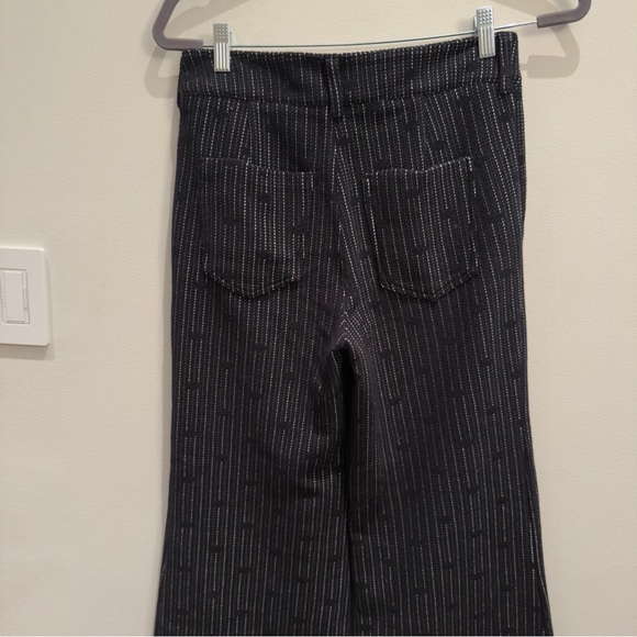 Anthropologie Jacquard Dot Knit Trousers Bell Bottoms by Cartannier Size 26 - Picture 3 of 10